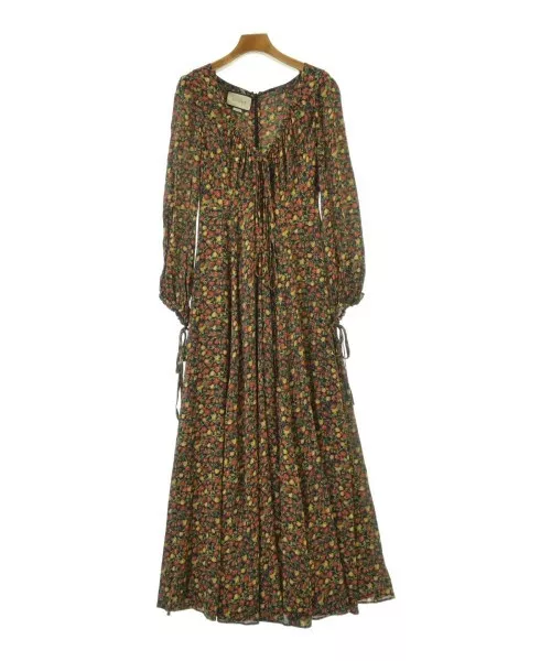 Robe GUCCI noir x rouge vert etc(motif floral) 36 (environ XS) 2200488272885