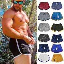 Mens Sports Shorts Gym Fitness Shorts Bodybuilding Running Jogging Workout Male