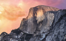 Landscape mountains yosemite national park purple sky Custom Gaming Mat Desk