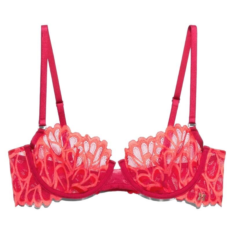Savage X Fenty Not Sorry Lightly Lined Lace Balconette in Pink