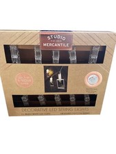 Studio Mercantile 4-Hour Timer Decorative White LED String Lights NIB