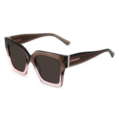 JIMMY CHOO. CLASSY 52MM Stylish square Shades. Sunglasses. Brown. New With Tags.