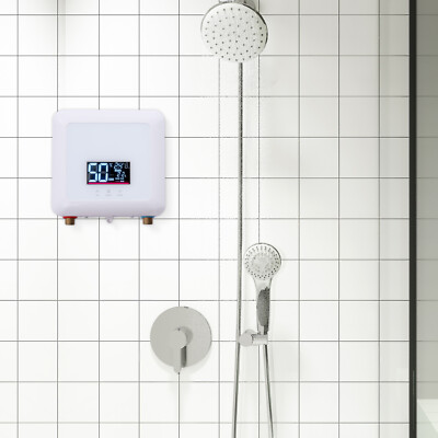110V 5500W Tankless Hot Water Instant Heater Electric Shower Kitchen Boiler Bath