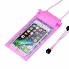 Universal Waterproof Underwater Cell Phone Case Pouch Dry Bag 5" 6" Cover Pink