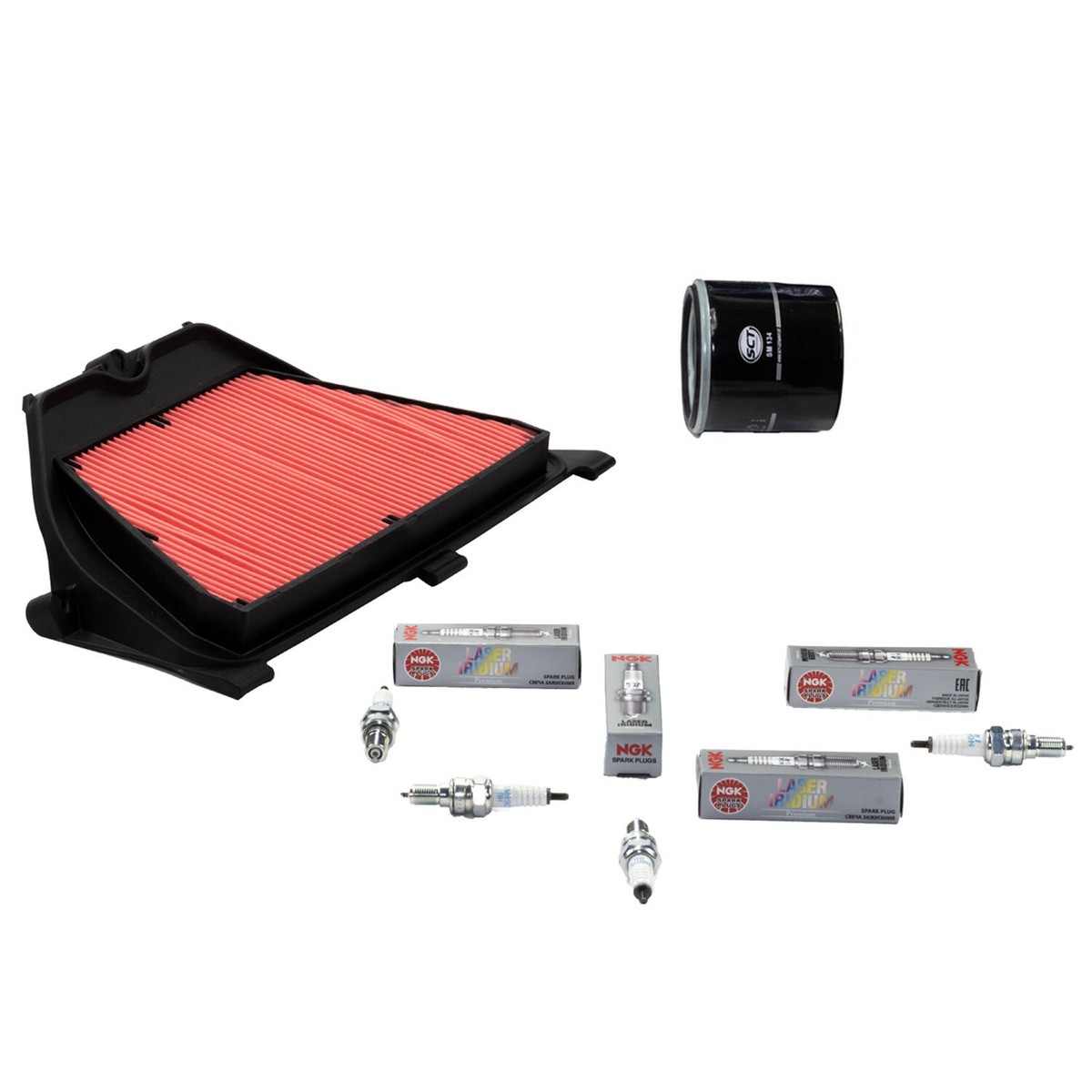 Servicekit Für Honda CBR 600 RR (2003-2004) - Luftfilter, Ölfilter, 4x Zündkerzen