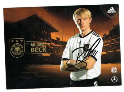 Andreas Beck   AK 2010 1.Karte mit Ecken DfB Trikot mit original Unterschrift