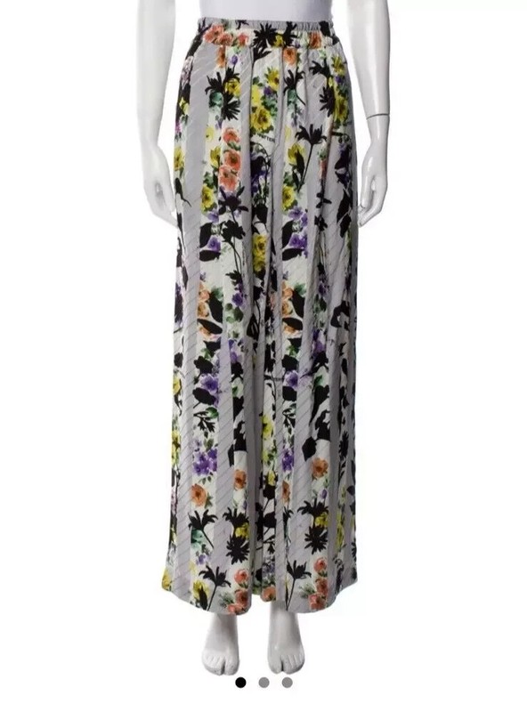 off white Printed Viscose Palazzo Trouser Floral Off White Women’s XS - S  0-2