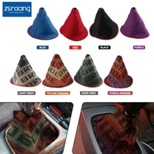 Universal Racing Hyper Fabric Shift Knob Shifter Boot Cover MT/AT Stitches 