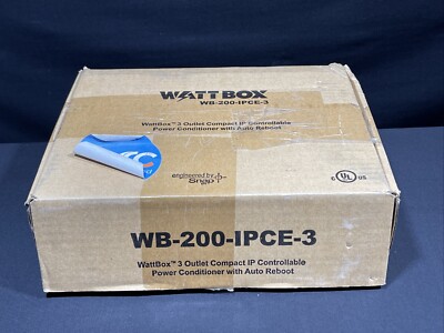 WattBox WB-200-IPCE-3 IP Controllable 3 Outlet  Power Conditioner