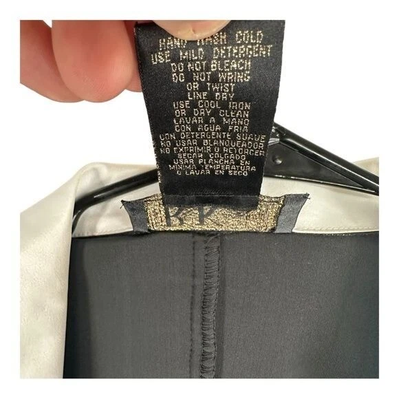 R & K вечер женщин миниатюрных PL большой черный бархат белый воротник манжеты официальный топ - Изображение 3 из 4