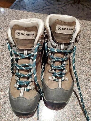 SCARPA ZG Gore-Tex Vibram Hiking Boots Brown Leather US Men 8.3 women 7.3 Yes .3 - Image 3 of 4