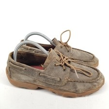 B5 Twisted X Eco TWX Womens Size 6 M Driving Moccasin Lace-Up Shoe Brown