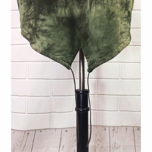 Hudson Outerwear Men Green Tie Dye Short Sleeve Large Pullover Hoodie Sweatshirt - Picture 5 of 6