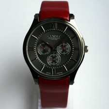 Gant GTAD00101999I Durham grey red leather Men's Watch NEW