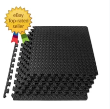 ProsourceFit Puzzle Exercise Mat ½ in, EVA Interlocking Foam Floor Tiles for Hom