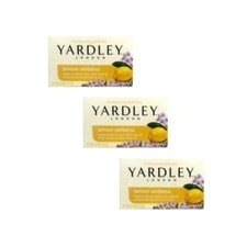 3 Pack Yardley Lemon Verbena with Shea Butter Bar Soap, 4 Ounce Each