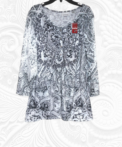 Avenue (14/16) Plus Size Embellished Tunic Top