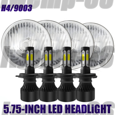 4pc 5.75'' LED Headlights 6500K Hi/Lo Projector Refit For Chevy Corvette C3 68-82