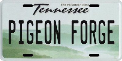 Pigeon Forge Tennessee Smoky Mountains Aluminum License Plate