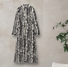 NWTZARA PRINT  LONG DRESS WITH LONG SLEEVES