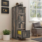 Wood Office File Cabinet 51" Tall Vertical 4 Drawers Filing Organization Storage