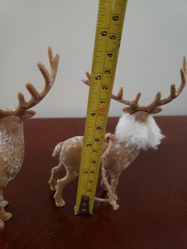 (2) Figurina renna scintillante unica vintage da collezione 5 pollici 3 - Foto 3 di 5