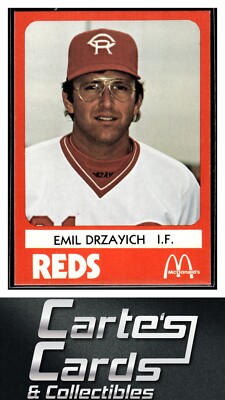Emil Drzayich 1980 TCMA Cedar Rapids Reds #4  Cedar Rapids Reds