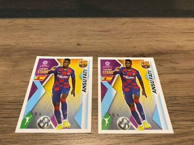 2x Ansu Fatu Panini Liga Santander Sticker (Brazil version) Lot #300