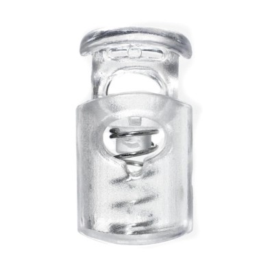 5mm Plastic Clear Cord Lock Cylinder Toggle Stopper