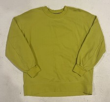 LULULEMON Yellow Serpentine Perfectly Oversized Pullover Crew Sweatshirt Size 8