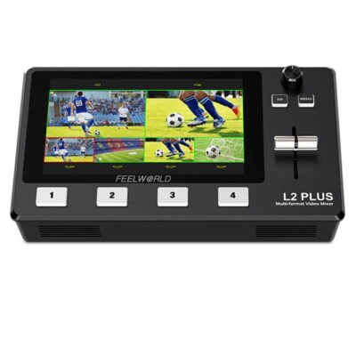 Feelworld L2 PLUS Multi-Camera Video Mixer Switcher 5.5'' Touch PTZ Control Panel
