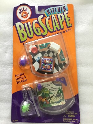 wild planet Kitchen Bugscape Bug Hangout Portable Tool Set & Bug Guide 1995 