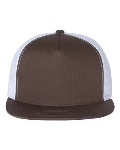 Yupoong 6006 YP Classics 5-Panel Trucker Hat Mesh Back Snapback Flat Bill Cap