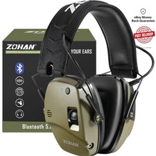 Bluetooth 6.0 Shooting Ear Protection with Sound Amplification - Green