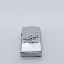 Vintage 1976 Zippo Lighter USS Independence CV-62 Navy Aircraft Carrier