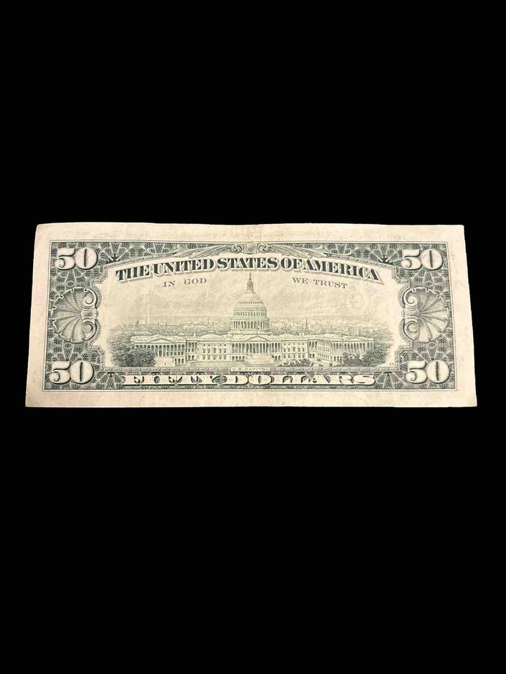 Circulated $50 Bill (Fifty Dollar Bill) - 1993 - Image 2 of 2