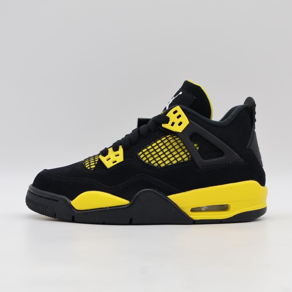 408452-017 Nike GS Air Jordan 4 Retro Thunder Black Gold Yellow | eBay