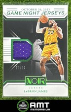 LeBron James 2024-25 Panini Noir 10/49 Game Night Patch Holo Green Lakers