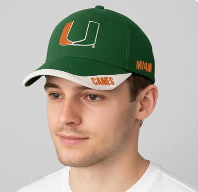 Vintage University of Miami Canes Stitched Cap Size Small Twins Enterprises