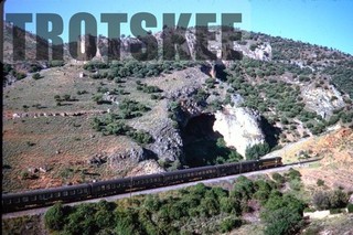35mm Slide RENFE Spanish Railways Diesel Loco Zaragoza 1966 Spain