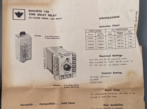 Eagle Signal Time Delay Relay CG30A602, Plug-In - Picture 4 of 9