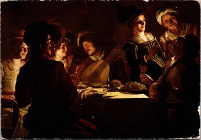 FIRENZE Galleria degli Uffizi Gherardo delle Notti Art Continental Postcard