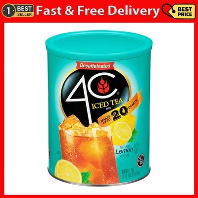 4C Decaf Iced Tea Mix, Lemon, 47.2 oz, 1 Ct