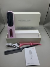 Portable Lilac Wireless Hair Straighten Comb Heated With Accessories New Open