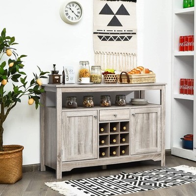 ReunionG Buffet Sideboard, Wine Console Table, Wooden Kitchen Large, Grey