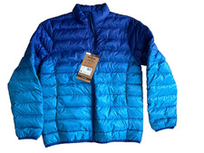 NWT Eddie Bauer Kids Down Packable Jacket Blue Ombre Size XL 14/16 Lightweight