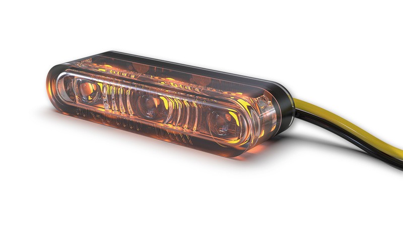 Clignotants LED HIGHSIDER Star-MX1 PRO noir fumé pour moto