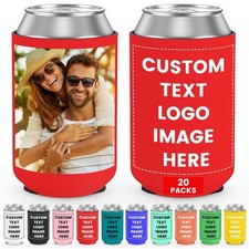 Paquete de 4 Koozies personalizados - ¡Soportes para bebidas personalizados! ¡Tú personalizas que imprimimos!