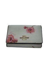 COACH Key Case -- White Floral Print Women's