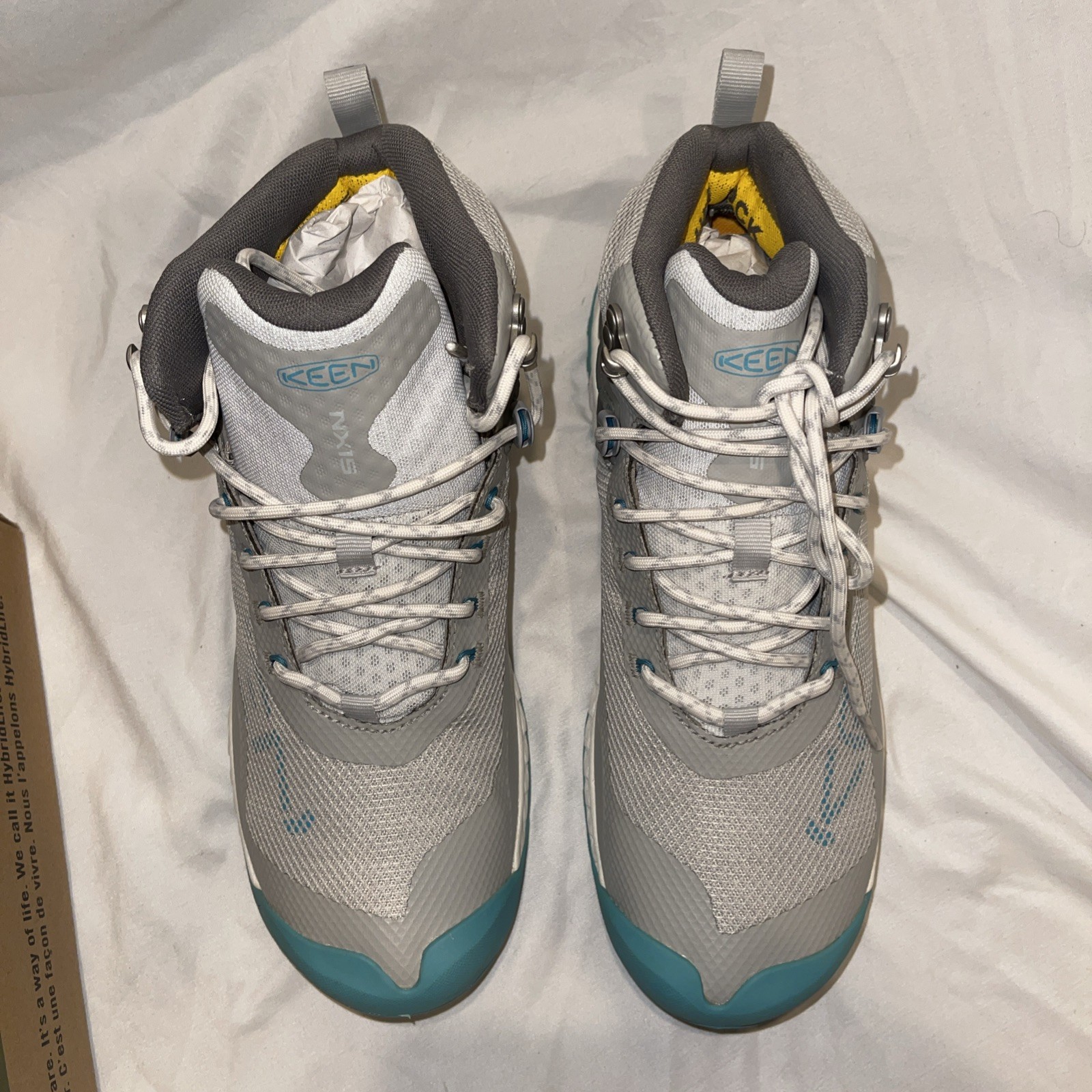 Stivali da trekking Keen Womesn NXIS Evo Mid impermeabili taglia 10 US vapore porcellana NUOVI
